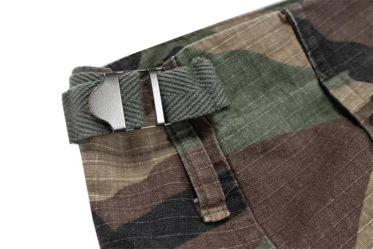 Green Camouflage Cargo Shorts