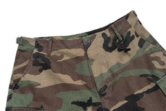 Green Camouflage Cargo Shorts
