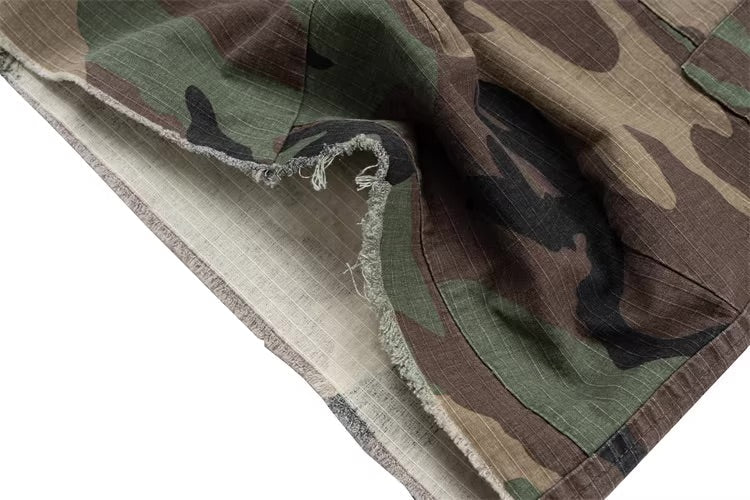 Green Camouflage Cargo Shorts