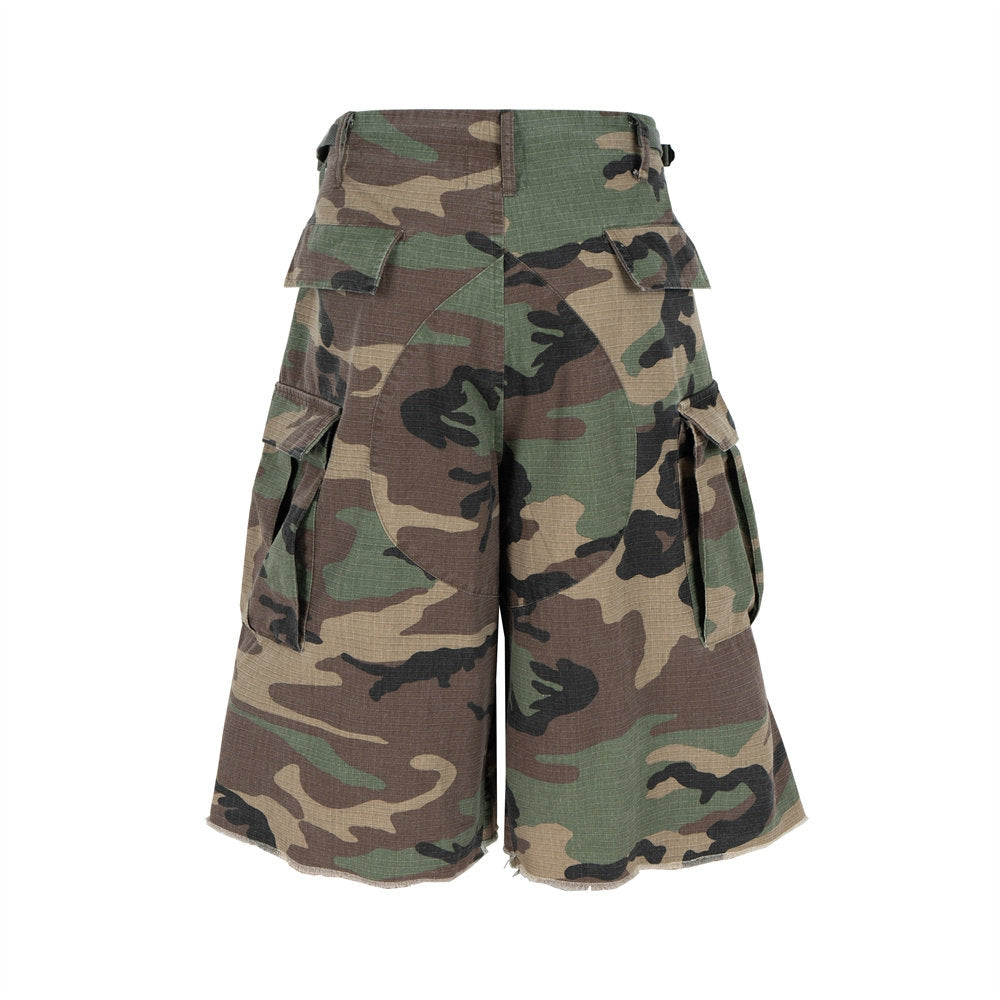 Green Camouflage Cargo Shorts