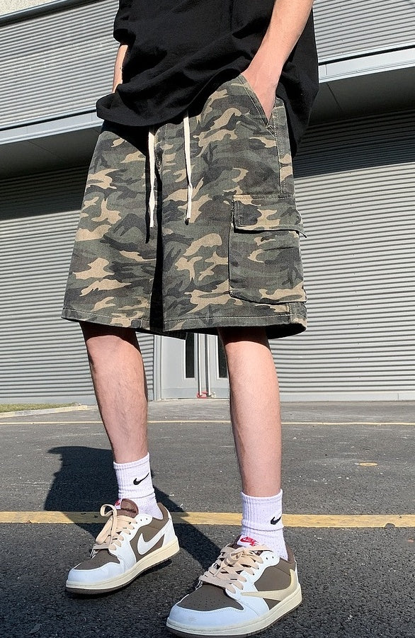 Green Camouflage Cargo Shorts