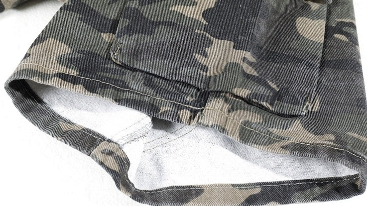 Green Camouflage Cargo Shorts