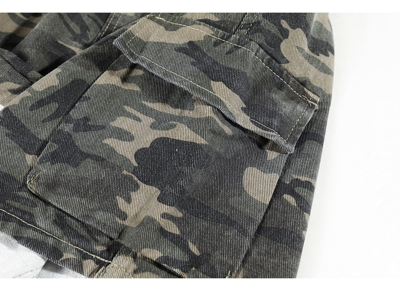 Green Camouflage Cargo Shorts