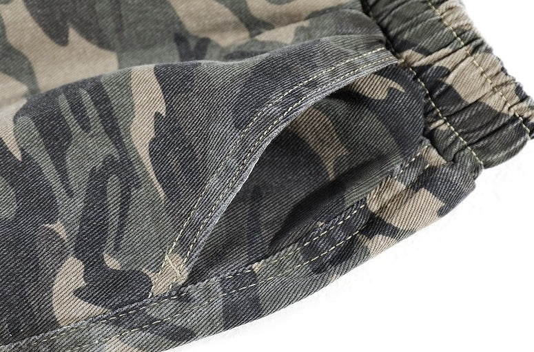 Green Camouflage Cargo Shorts