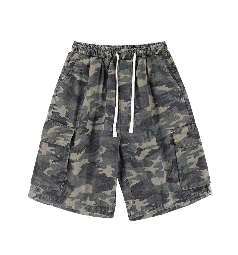Green Camouflage Cargo Shorts