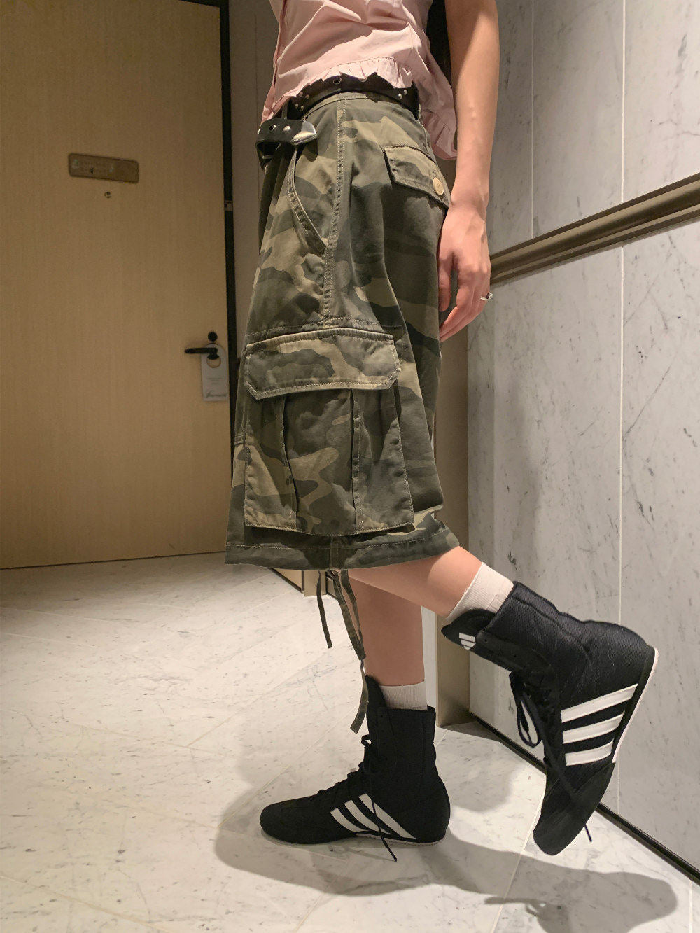 Green Camuflage Jorts