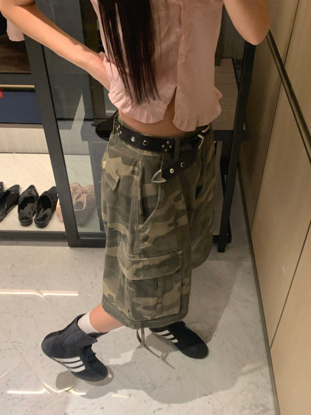 Green Camuflage Jorts