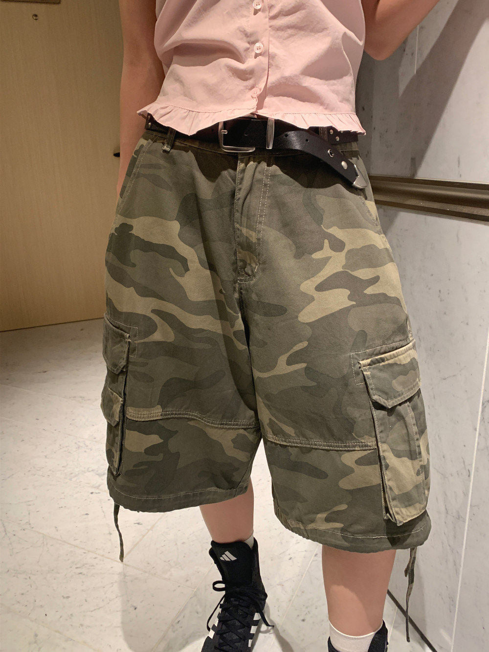 Green Camuflage Jorts