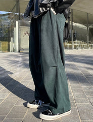 Green Corduroy Baggy Pants