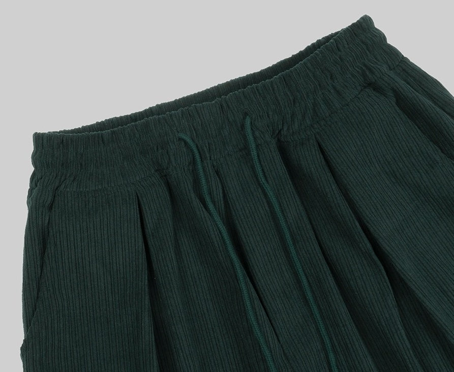 Green Corduroy Baggy Pants