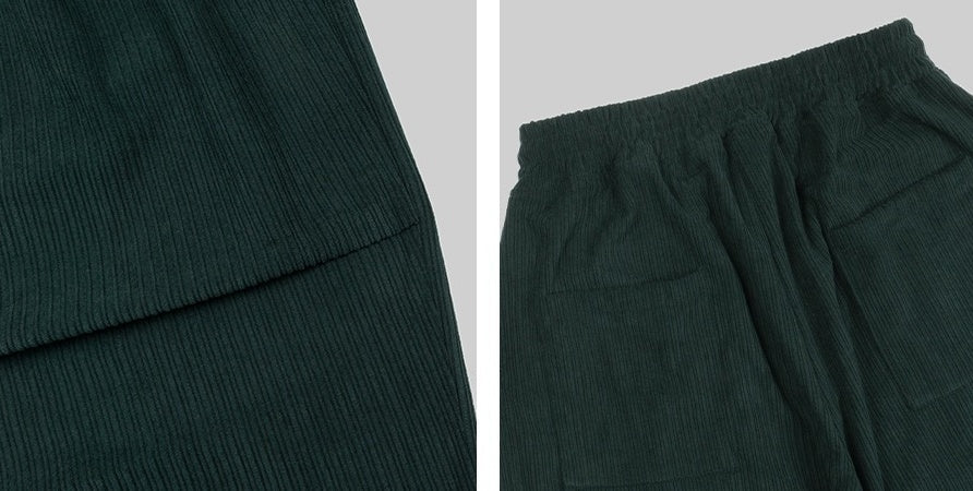 Green Corduroy Baggy Pants