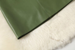 Green Faux Leather Mini Skirt