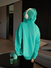 Green Hooded Zip-Up Jacket