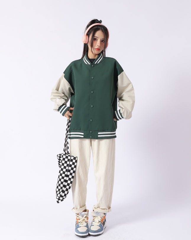 Green Oversized Varsity Jacket