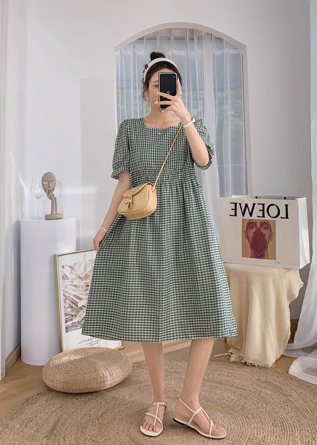 Green Plaid Doll Dress