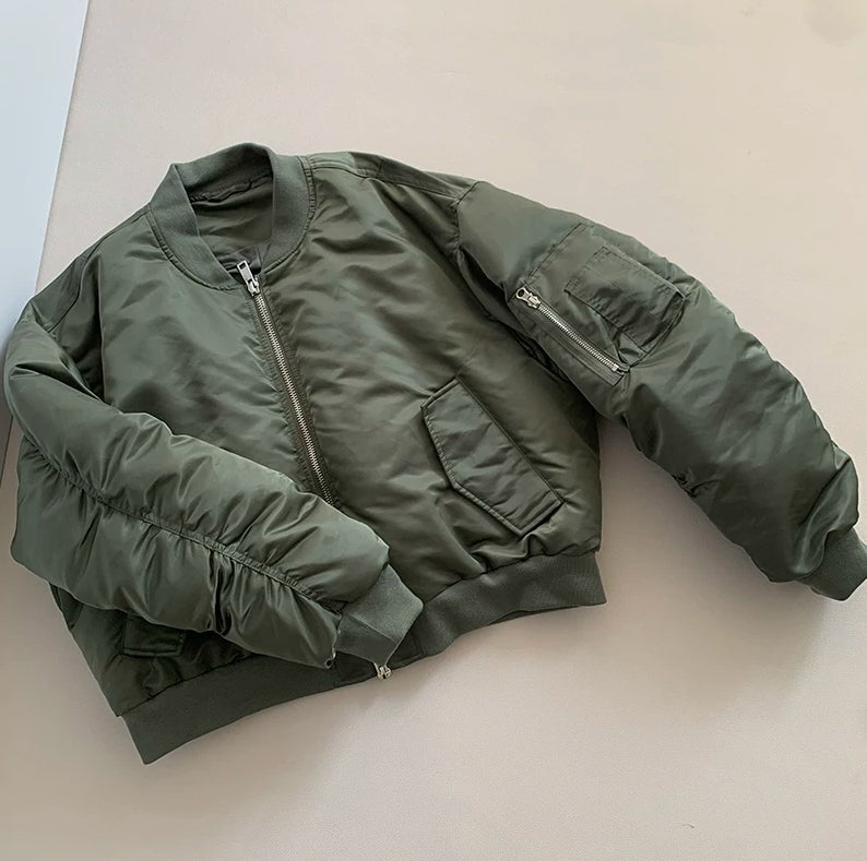 Green Quilted Winter Jacket