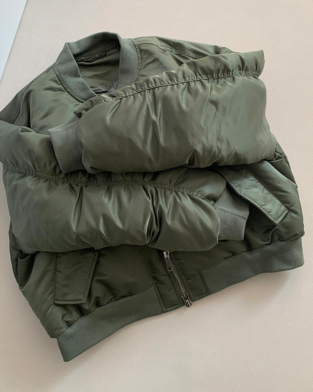 Green Quilted Winter Jacket