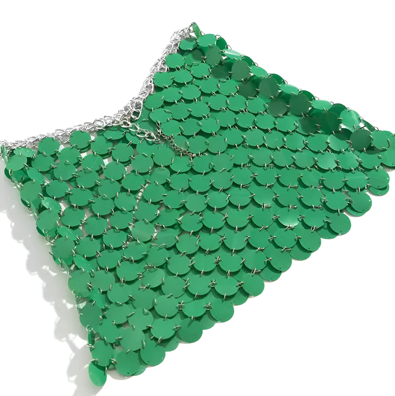 Green Sequins Skirt
