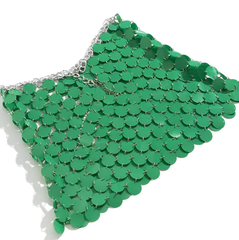 Green Sequins Skirt