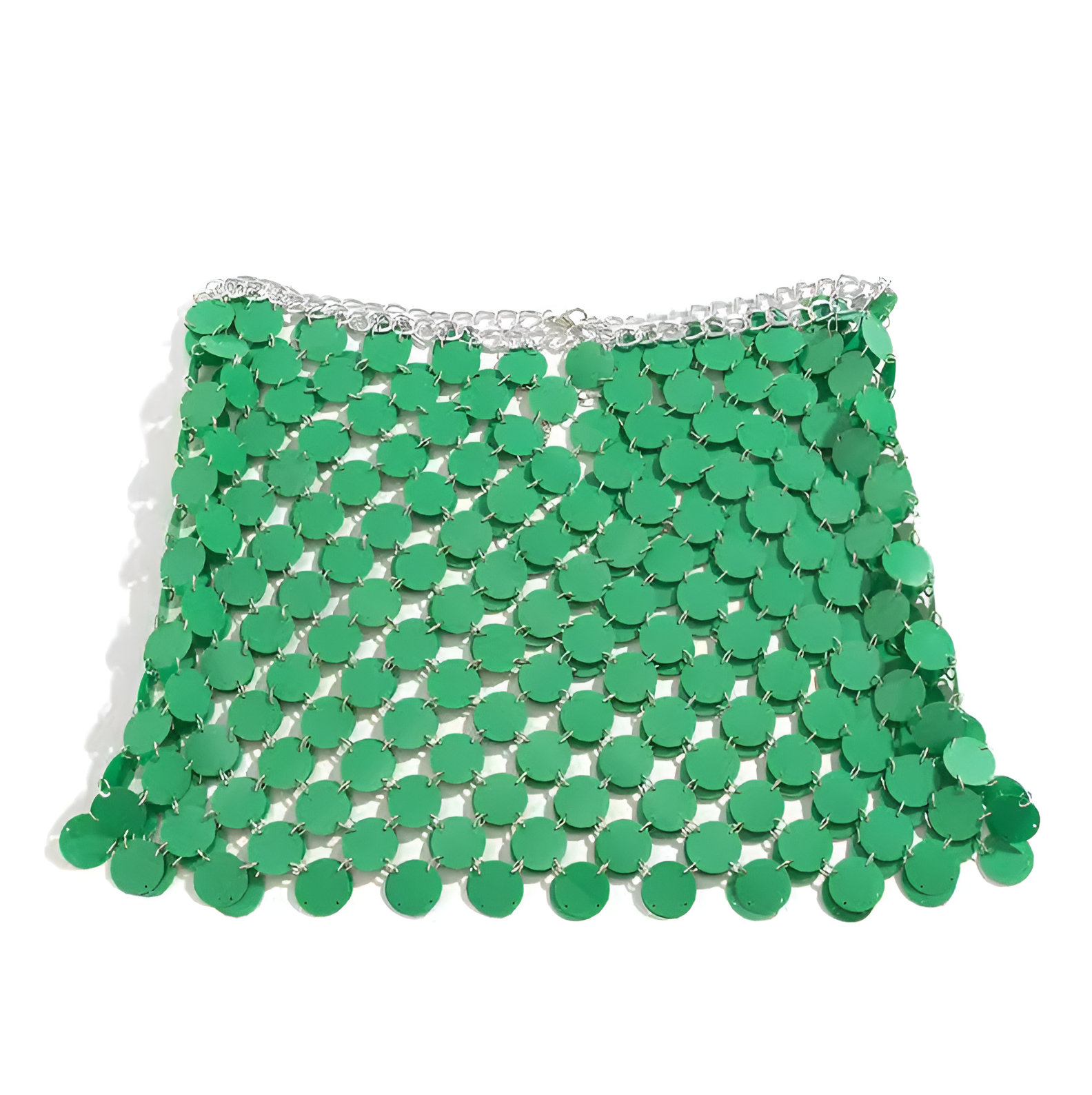 Green Sequins Skirt