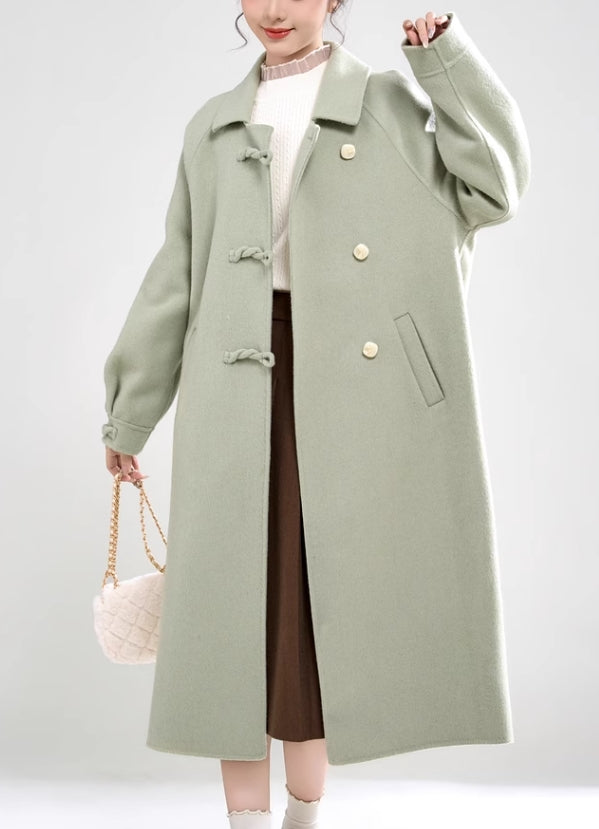 Green Toggle Buttoned Coat