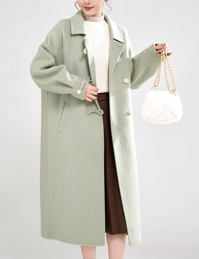 Green Toggle Buttoned Coat