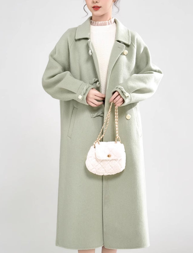 Green Toggle Buttoned Coat