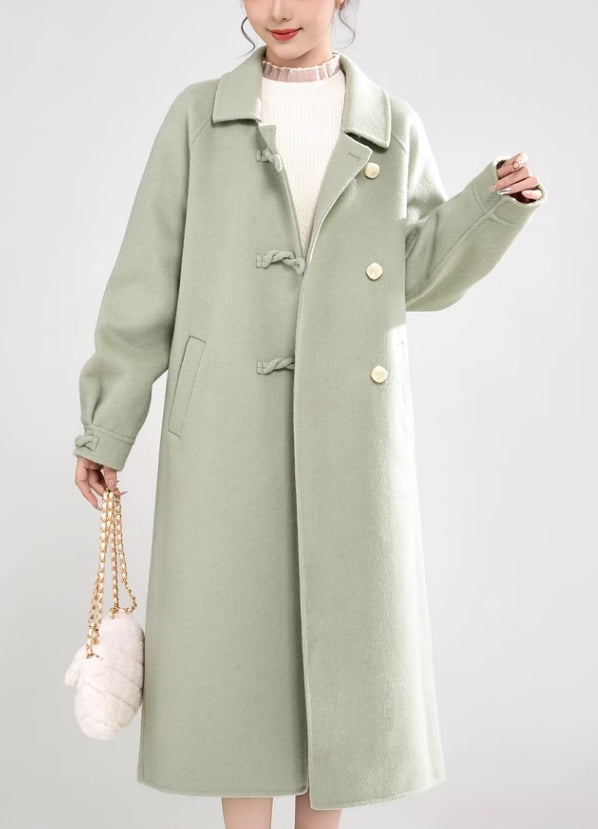 Green Toggle Buttoned Coat