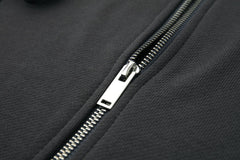 Grey Asymmetrical Hooded Jacket