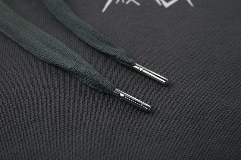 Grey Asymmetrical Hooded Jacket