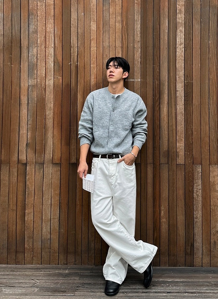 Relaxed Fit Cardigan Knitwear Casual Style