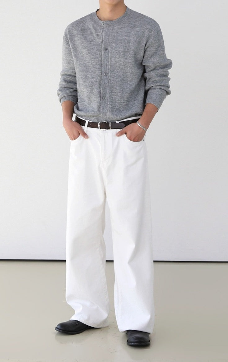 Relaxed Fit Cardigan Knitwear Casual Style