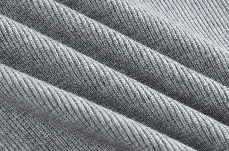 Grey Button-Down Ribbed Cardigan