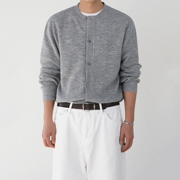 Relaxed Fit Cardigan Knitwear Casual Style