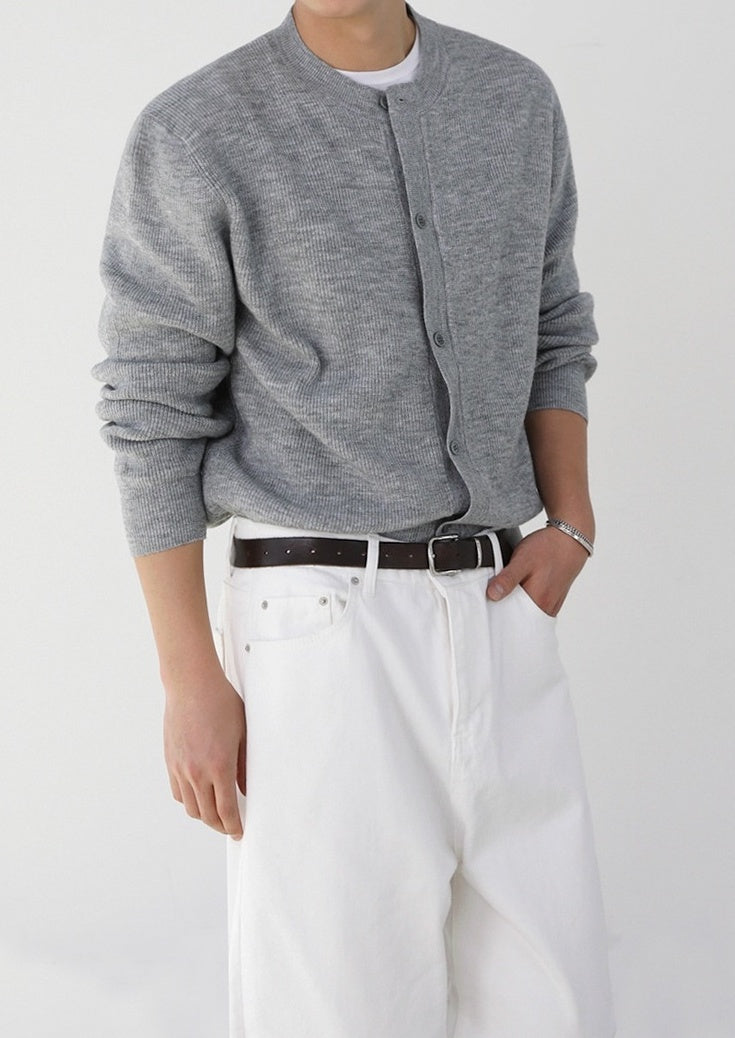 Relaxed Fit Cardigan Knitwear Casual Style