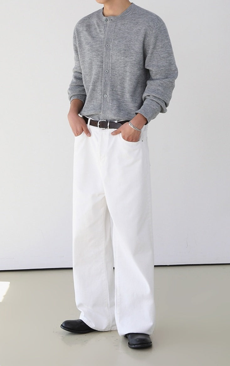 Relaxed Fit Cardigan Knitwear Casual Style