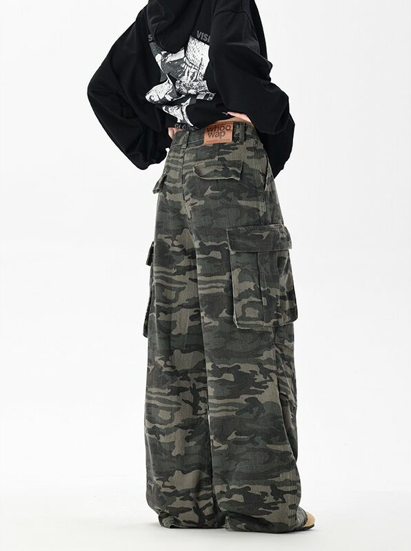 Green Camouflage Baggy Pants