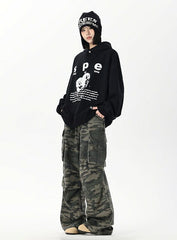 Green Camouflage Baggy Pants