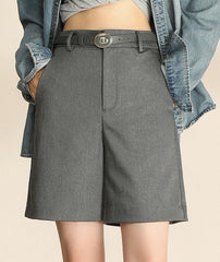 Grey Classic Suit Shorts