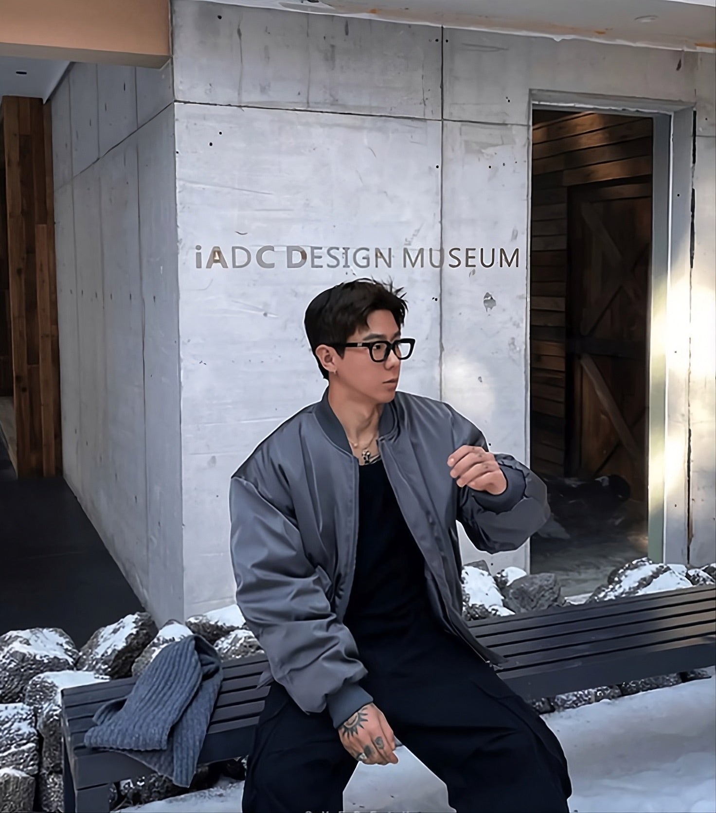 Grey Classic Winter Bomber Jacket