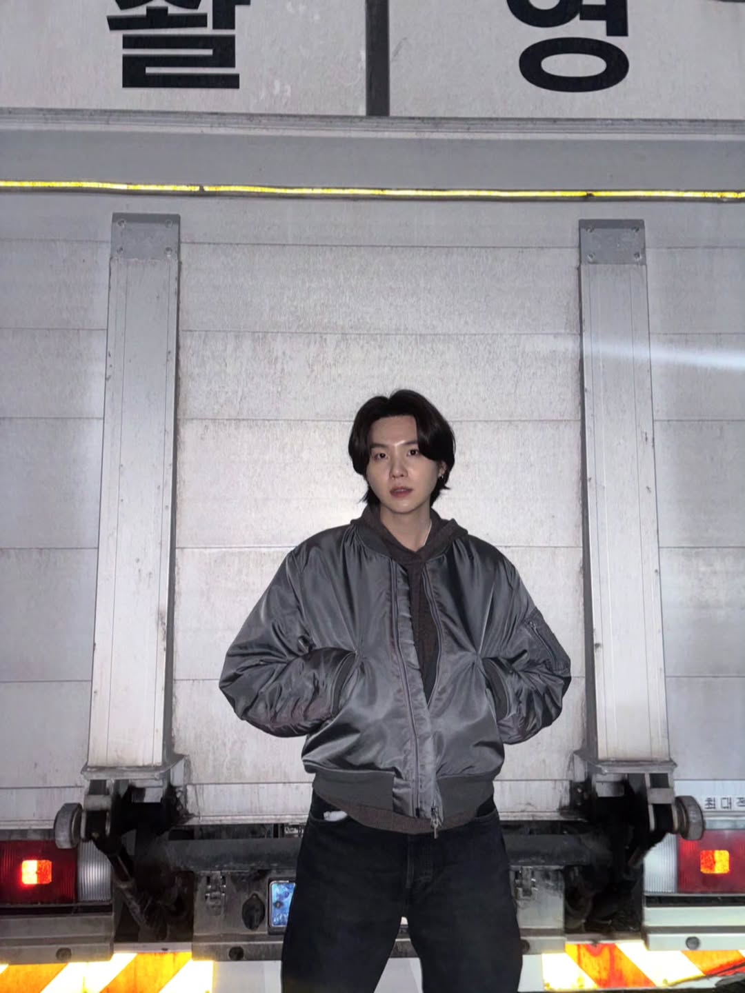 Grey Classic Winter Bomber Jacket