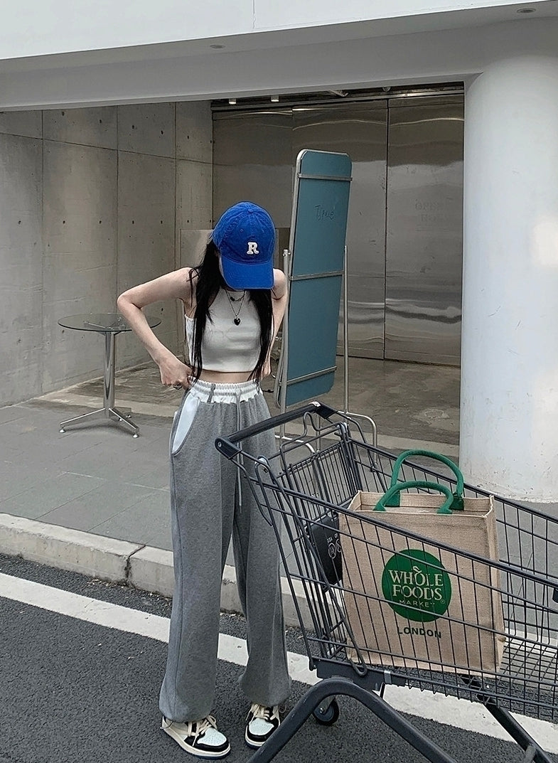 Grey Dual Tone Sweatpants