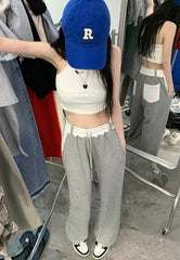 Grey Dual Tone Sweatpants
