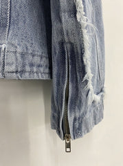 Grey Faded Panelled Jacket