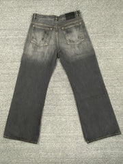 Grey Faded Rugged Workwear Jeans