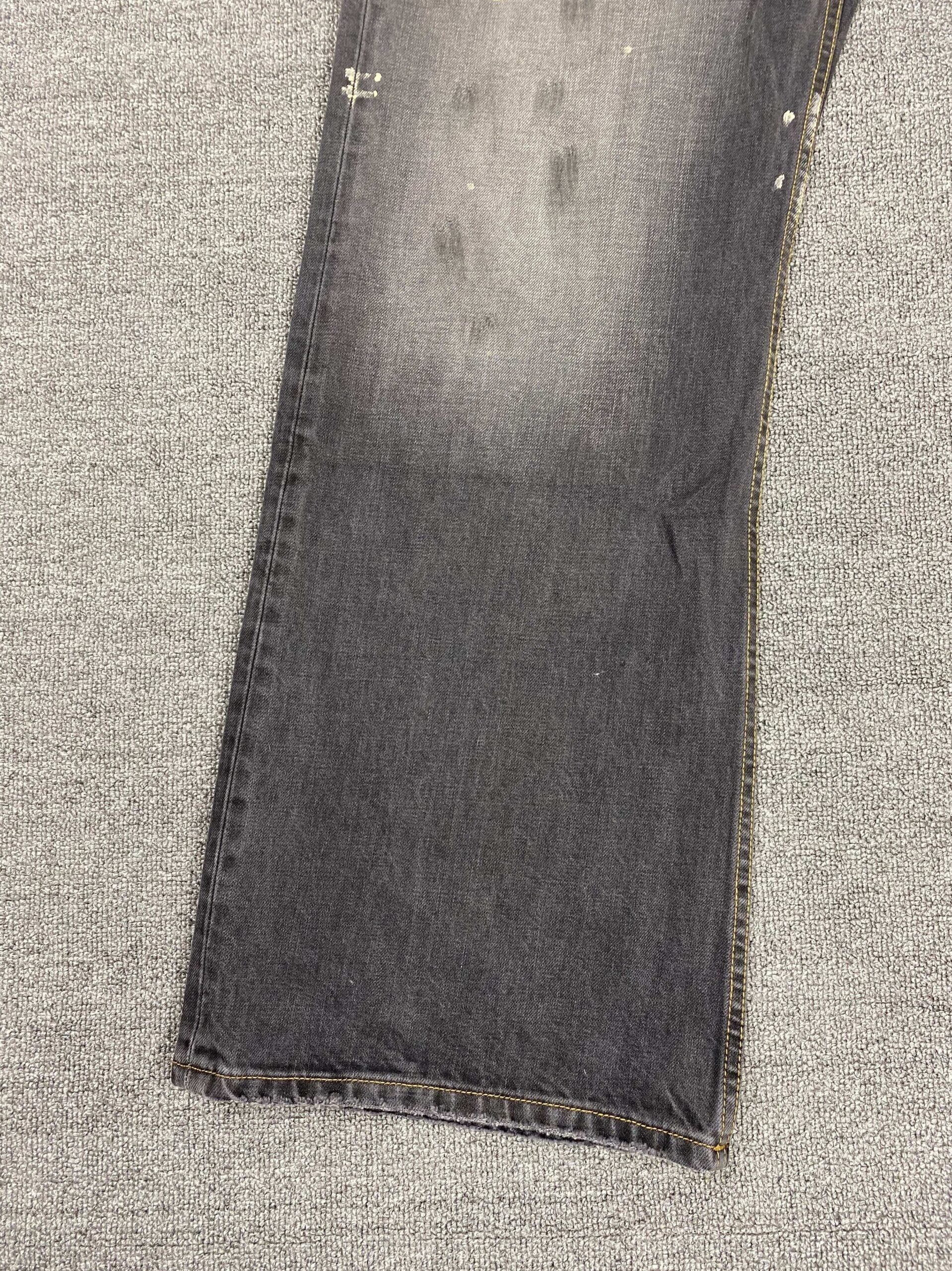 Grey Faded Rugged Workwear Jeans