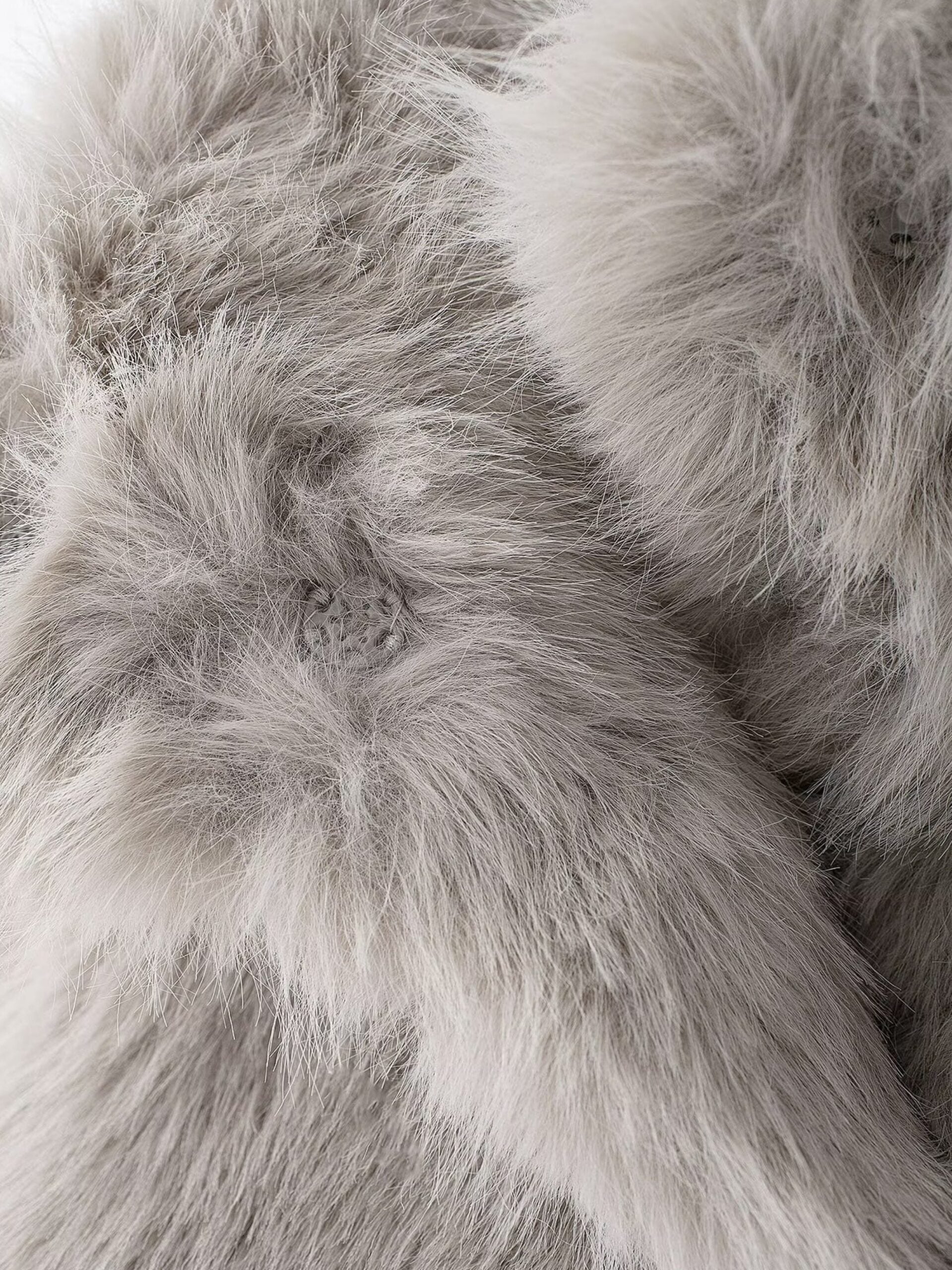 Grey Faux Fur Collared Jacket