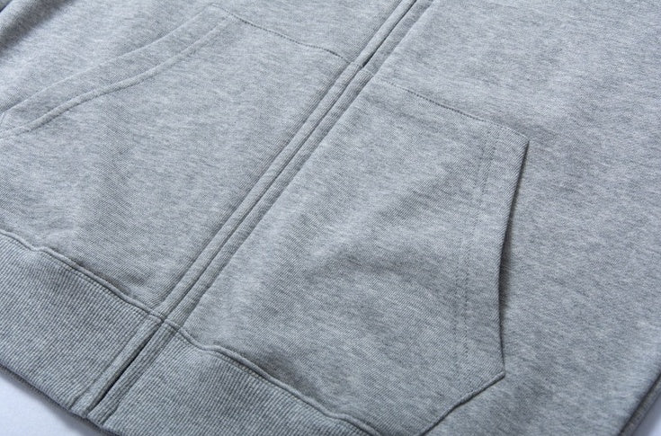 Grey Four Star Print Hooded Jacket