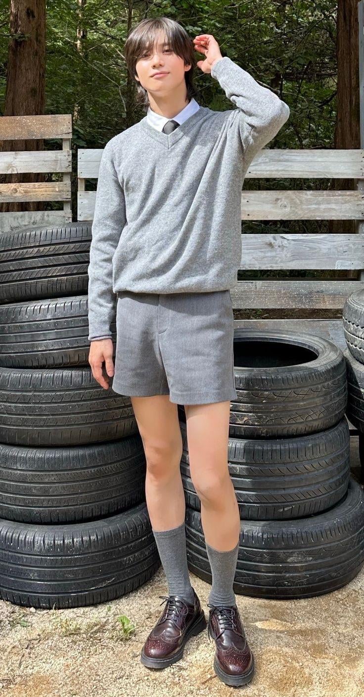 Grey V-Neck Sweatshirt