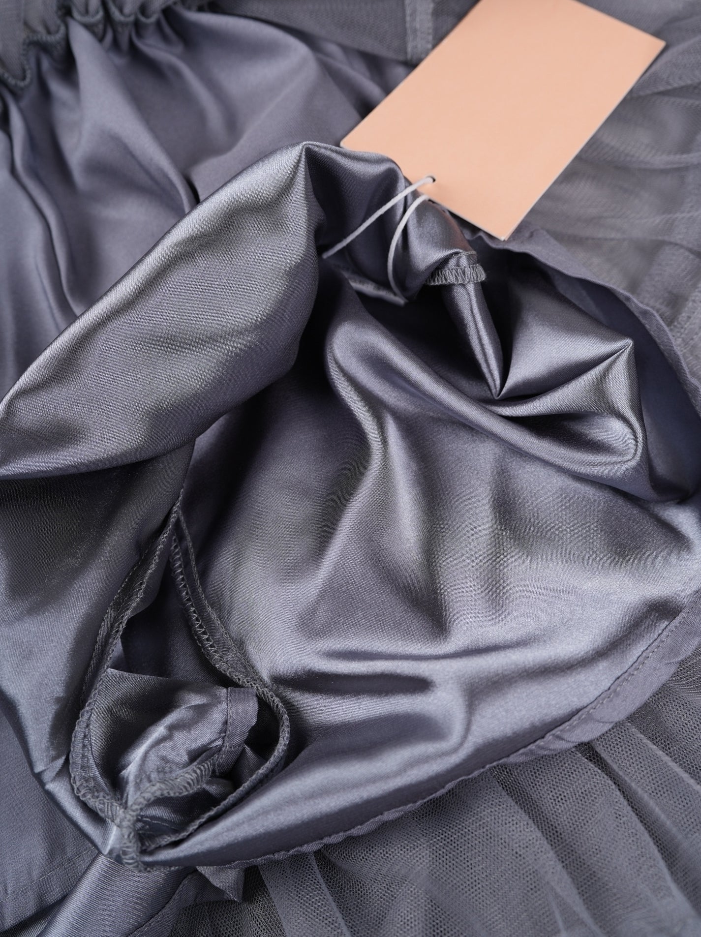 Grey Layered Tulle Cake Skirt